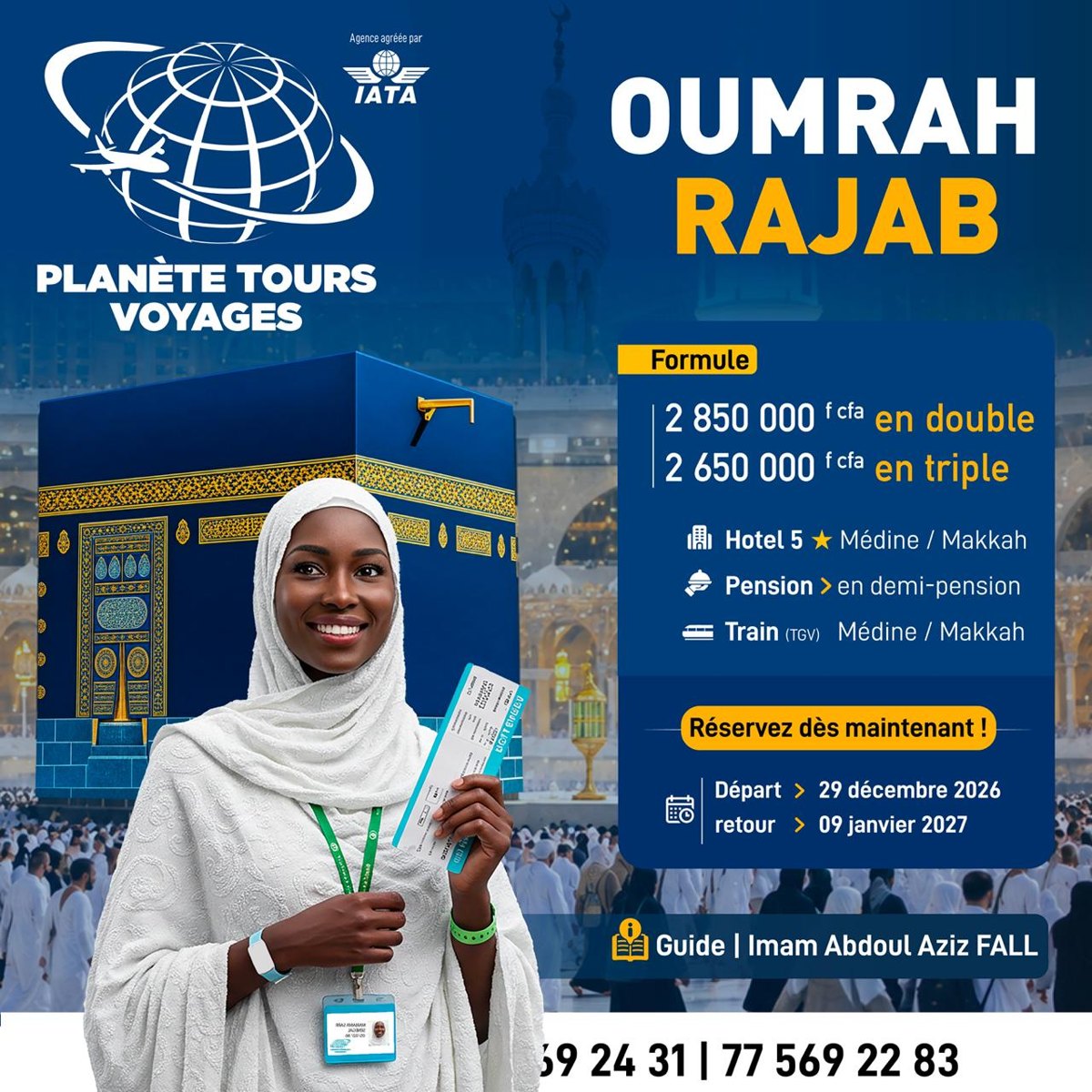 Oumrah Rajab – départ le 29 décembre 2026 – Planète Tours Voyages